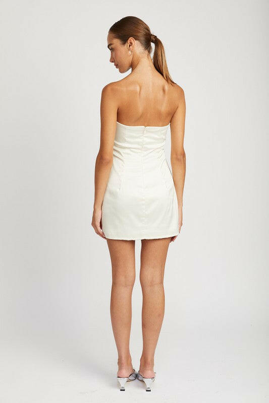 Rosette Bust Mini Dress.