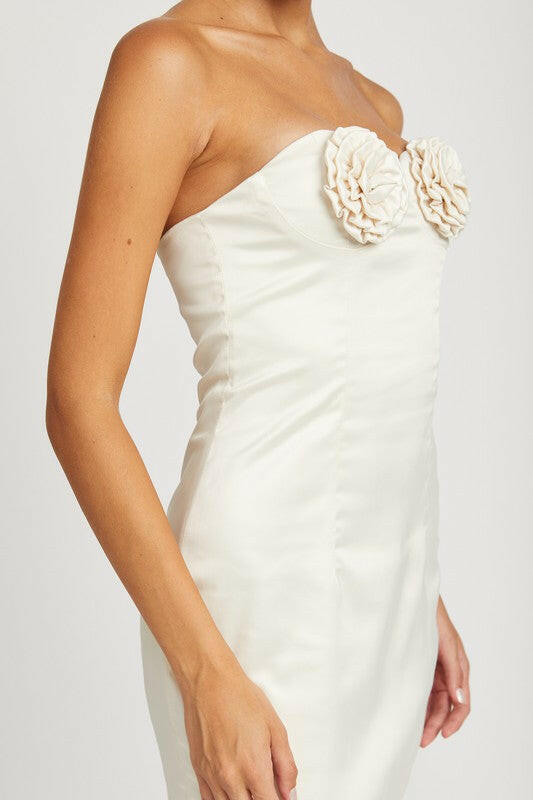Rosette Bust Mini Dress.