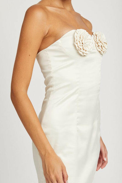 Rosette Bust Mini Dress.
