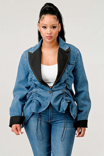 Denim Cinch Contrast jacket