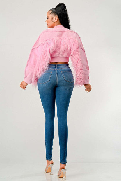 Rodeo Queen Sherpa Fur Pink Jacket