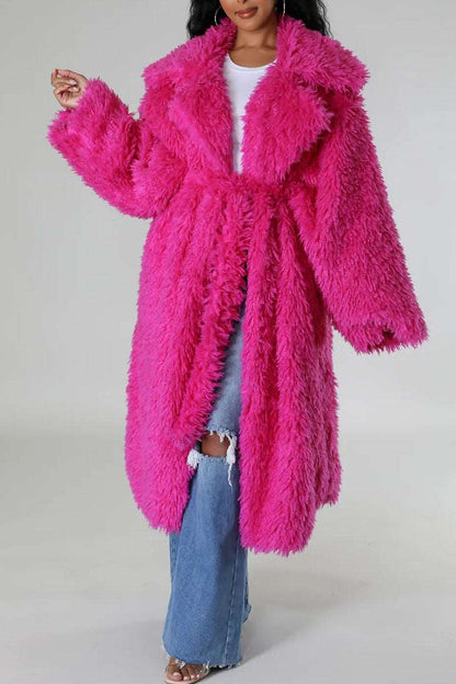 Blush Snowfall Fur Winter Heavy Jacket