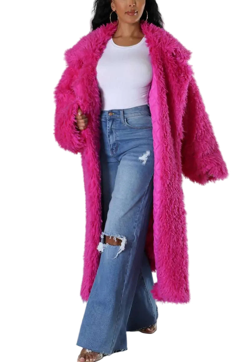 Blush Snowfall Fur Winter Heavy Jacket