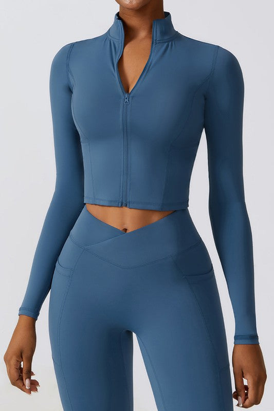 Quick-Drying Long Sleeve Yoga Suit Sports Top