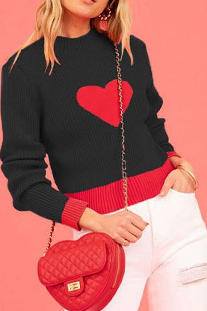 Ribbed Heart Sweater