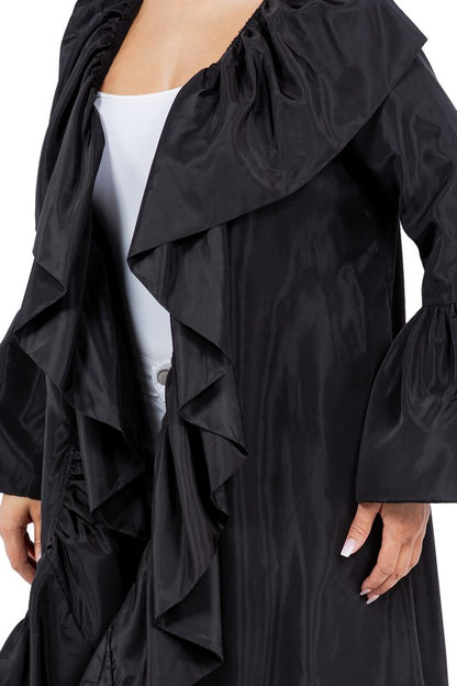 Maxi Ruffle Trench Jacket