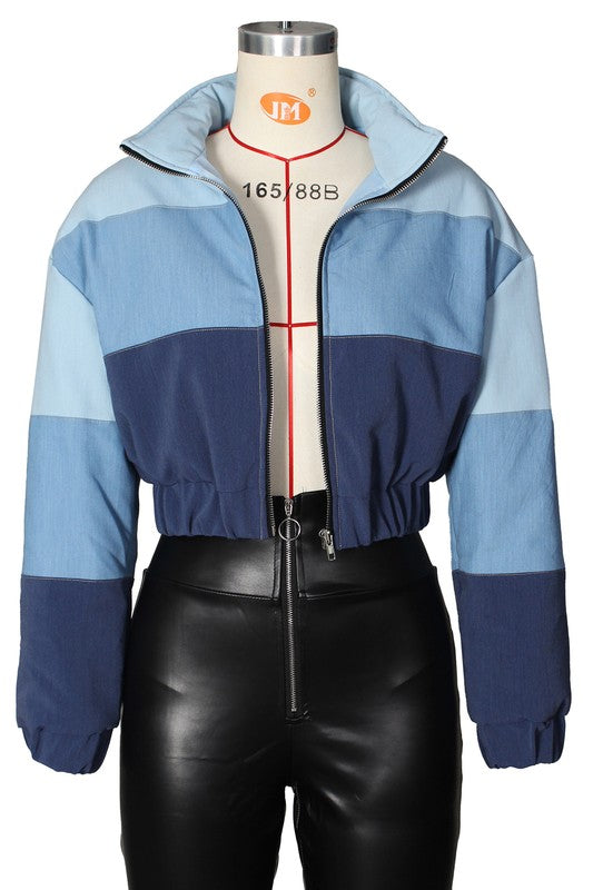 Color-block Puffer Jacket