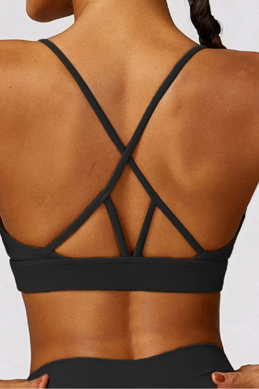 Tight brushed back yoga bras