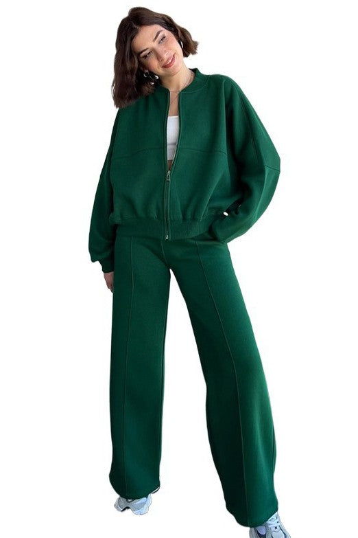 Casual Sweat Suit Two Piece Set