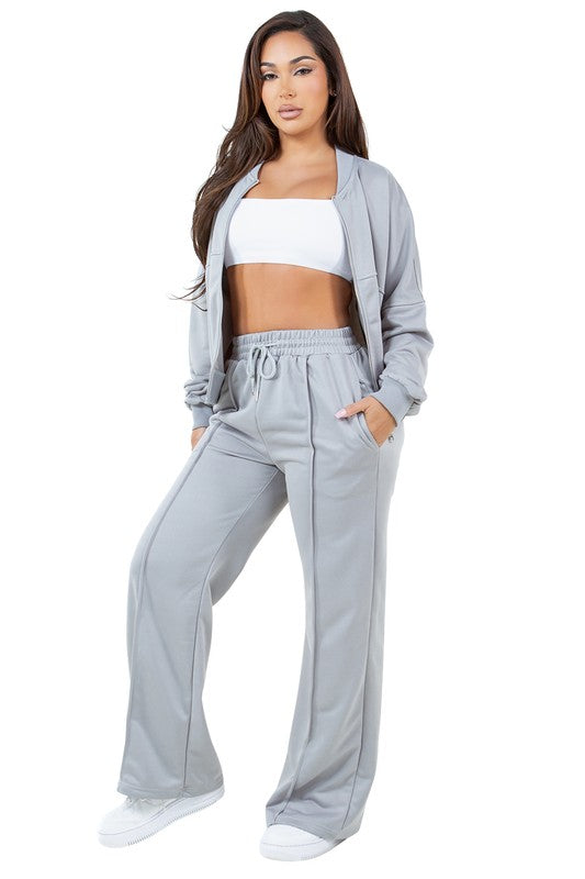 Casual Sweat Suit Two Piece Set