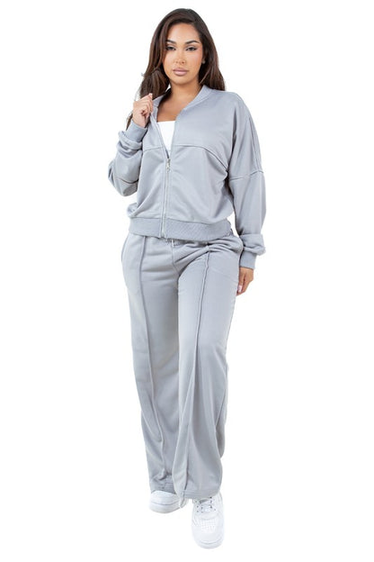 Casual Sweat Suit Two Piece Set