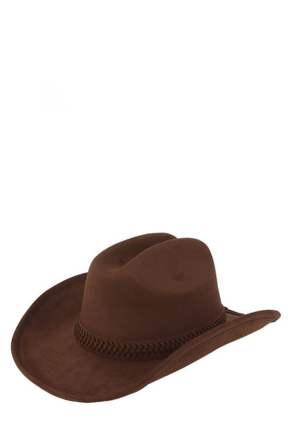 Fedora Hat with Braided Band Accent