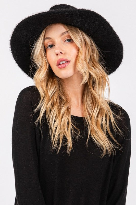 Fuzzy Winter Fedora Hat