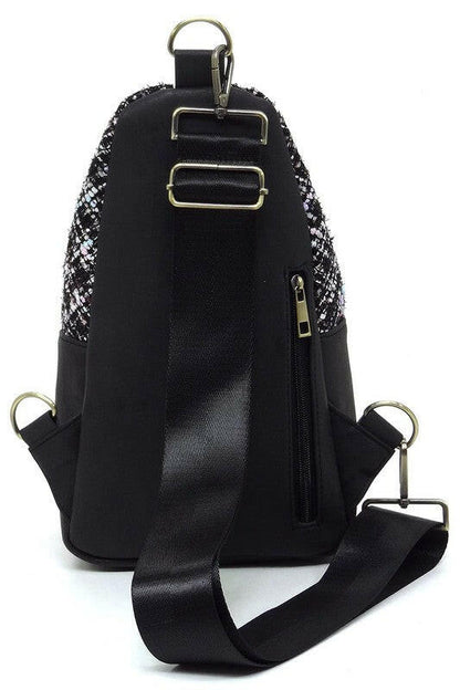 Tweed Sling Bag Backpack.