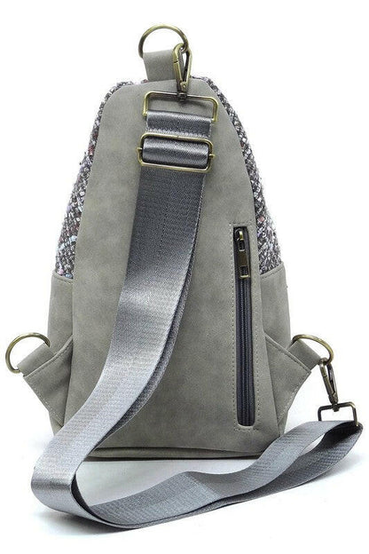Tweed Sling Bag Backpack.