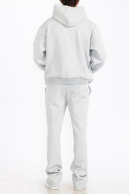 Solid Fleece Flare Stacked Set