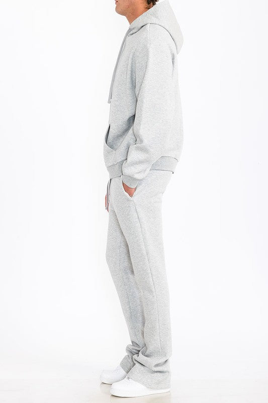 Solid Fleece Flare Stacked Set