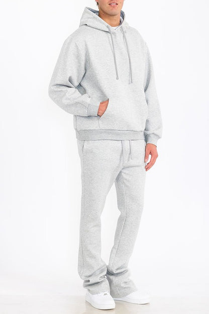 Solid Fleece Flare Stacked Set