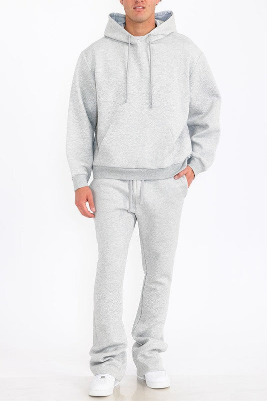 Solid Fleece Flare Stacked Set