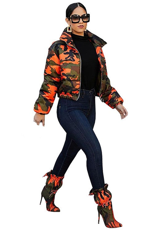 Camo Puffer Jacket