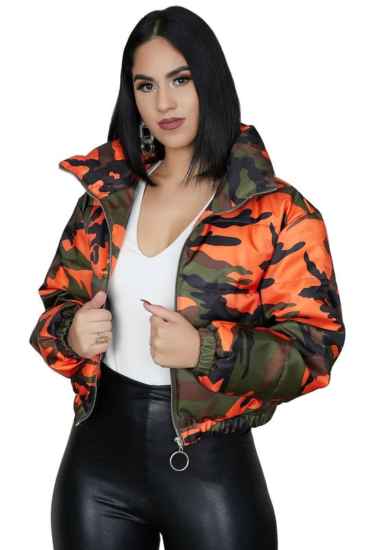 Camo Puffer Jacket