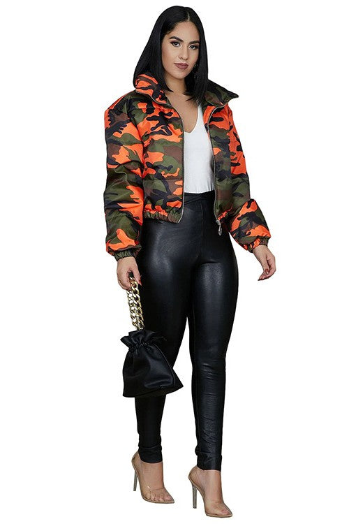 Camo Puffer Jacket