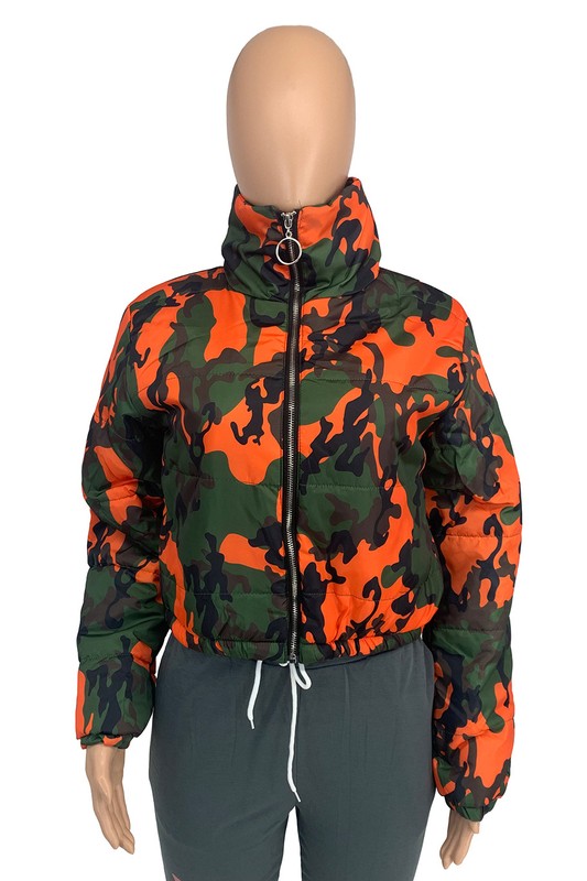 Camo Puffer Jacket