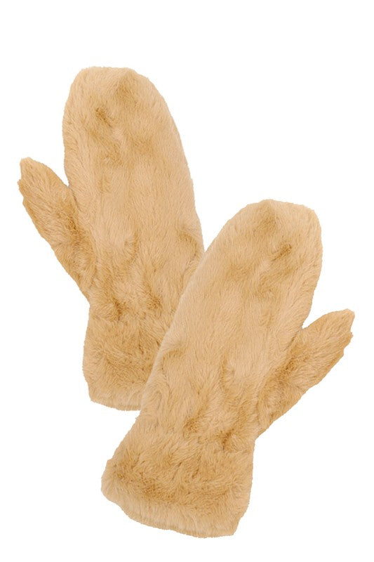 Faux Fur Mitten Gloves