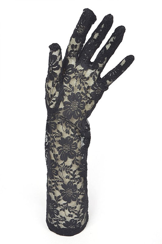 Floral Lace Elegant Gloves