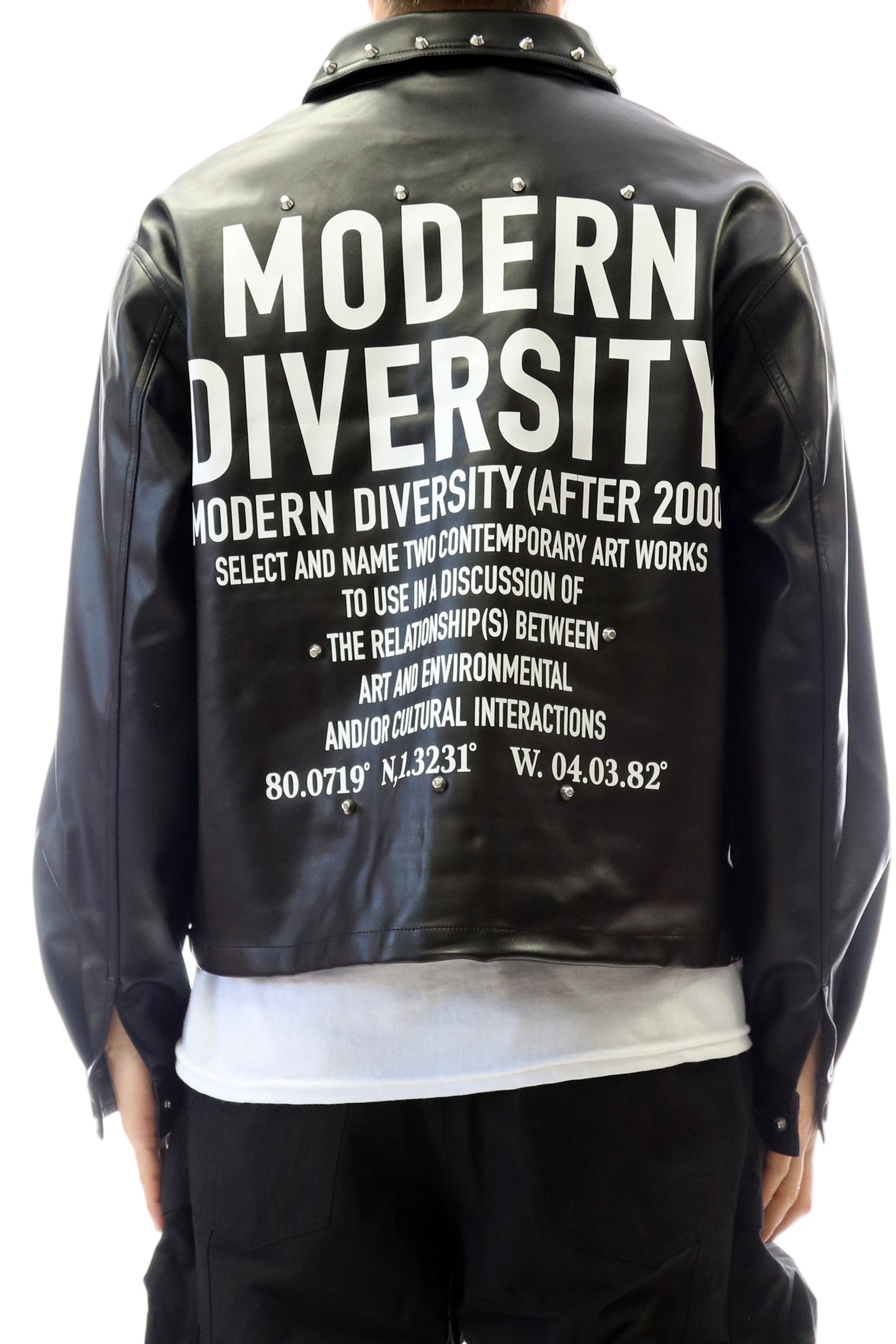 Faux Leather Crop Top Jacket