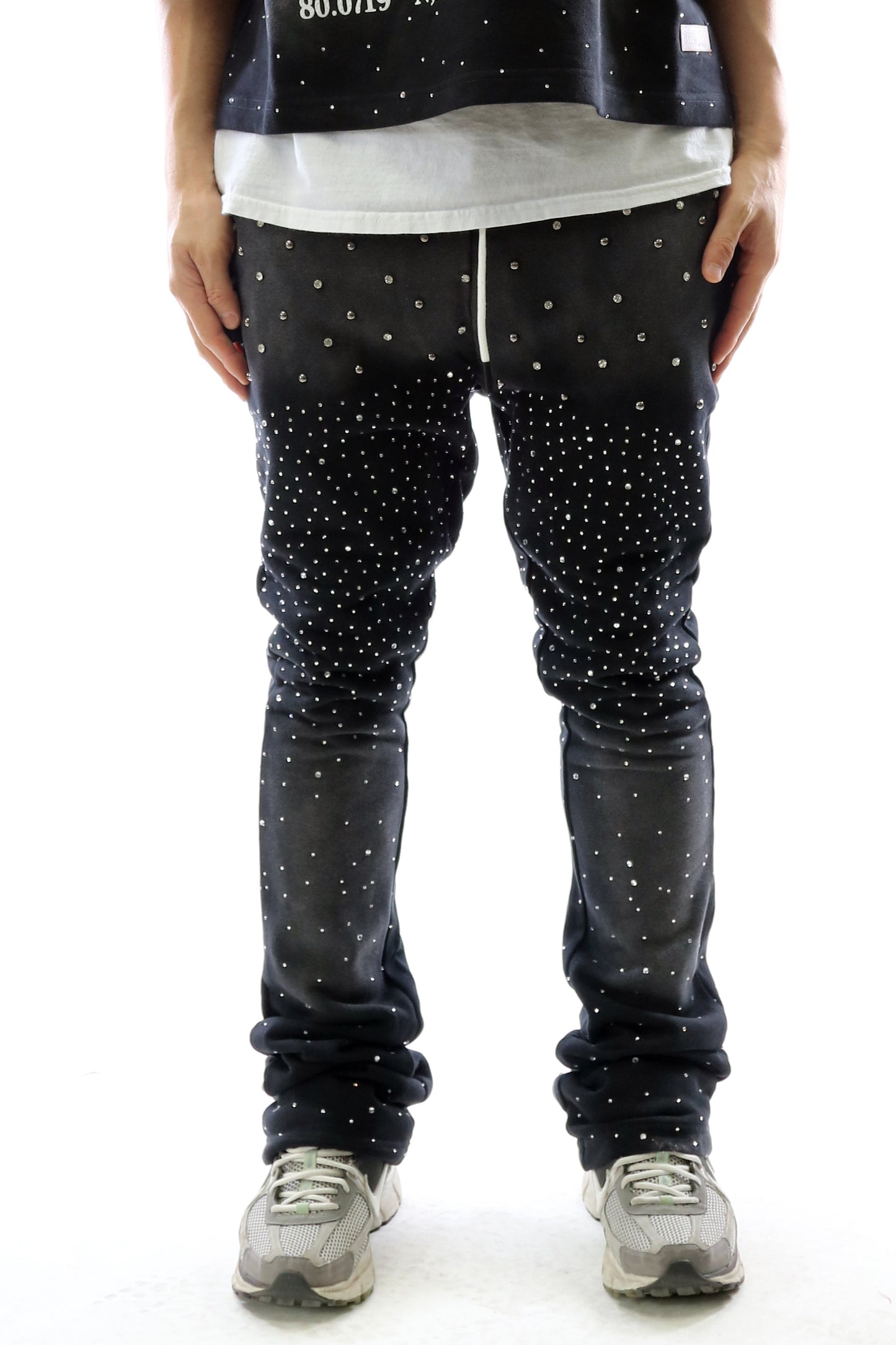 Washed French Terry Stacked Jogger Pants