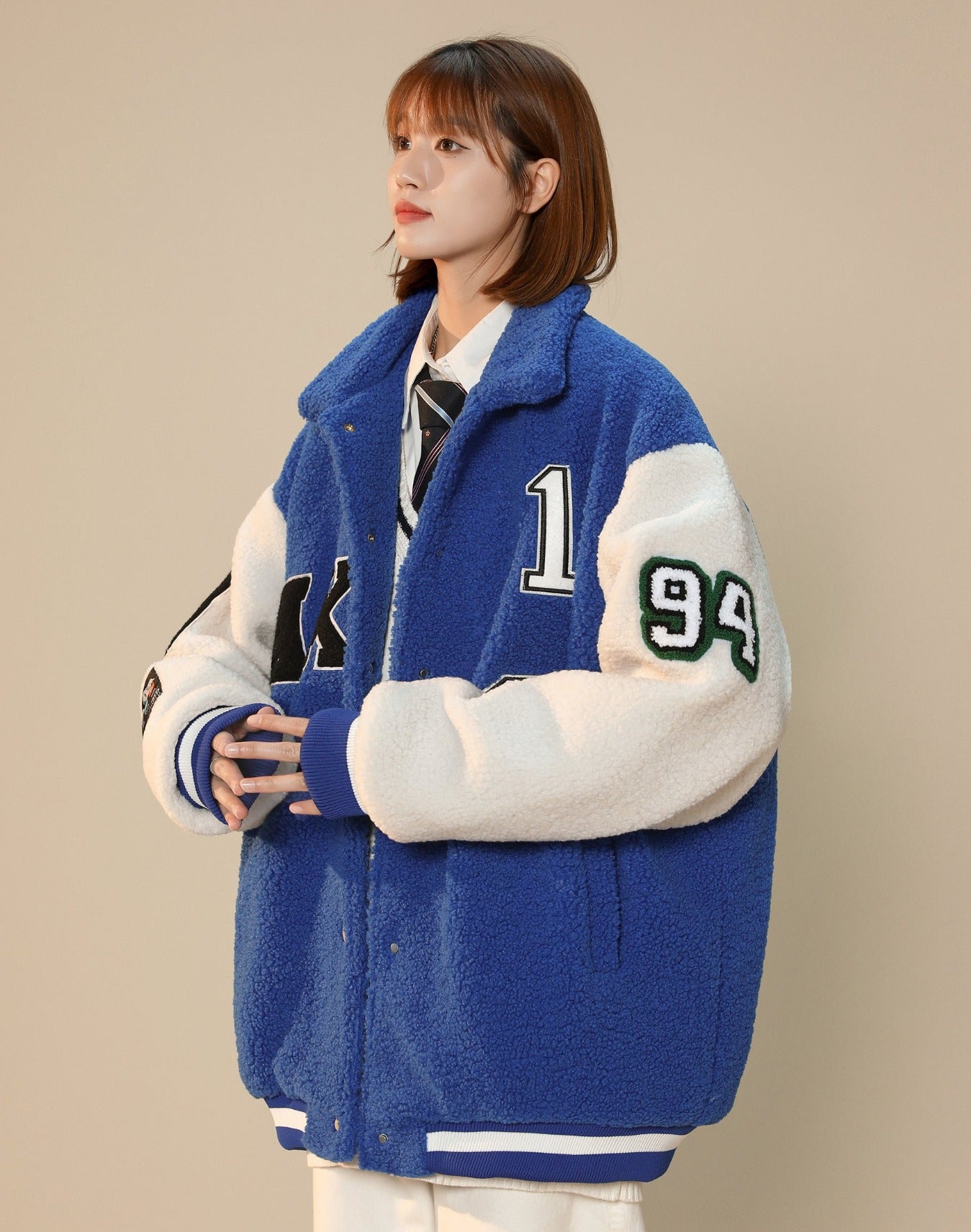 Year 94 Furry Varsity Jacket