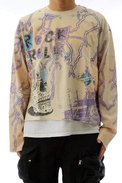 S/N Jersey Long Sleeve Crop Top Tee