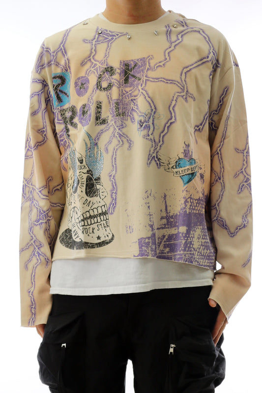 S/N Jersey Long Sleeve Crop Top Tee
