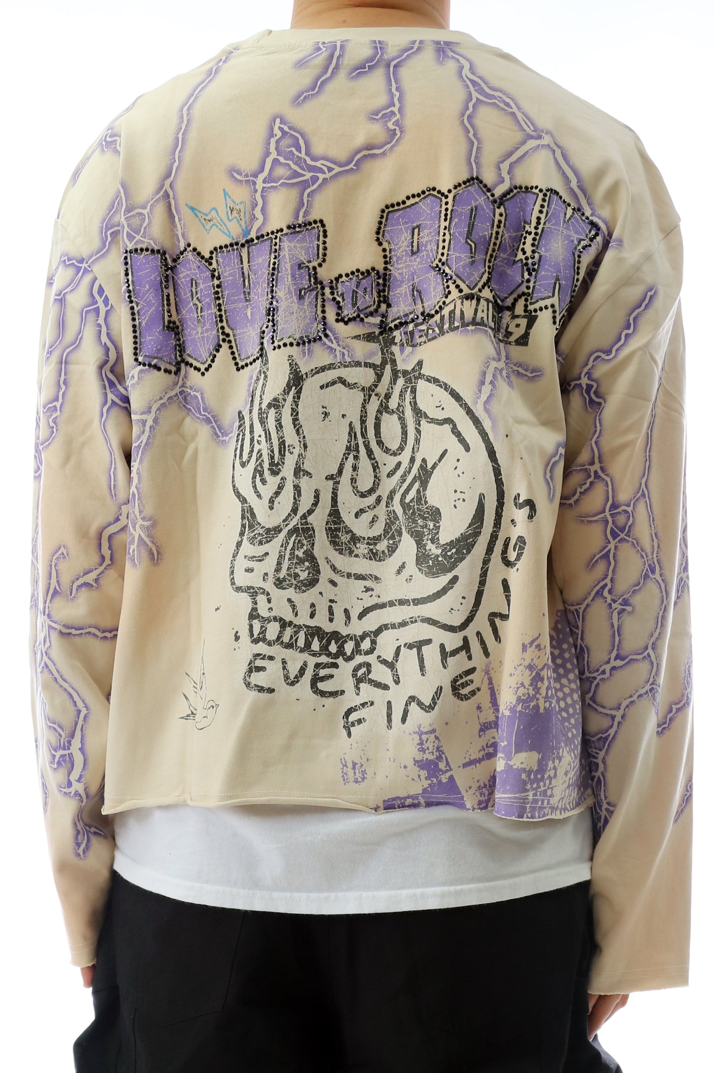 S/N Jersey Long Sleeve Crop Top Tee