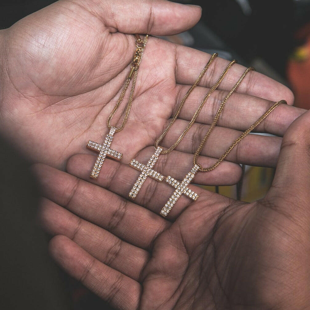 Cross Double Row Pendant
