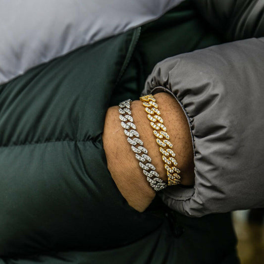 8MM Studded Cuban Bracelet Bundle