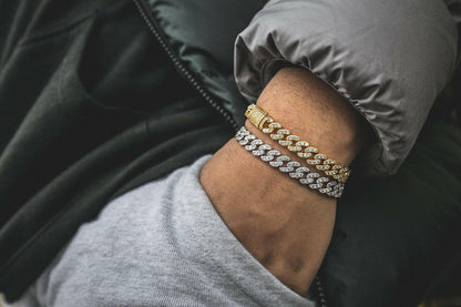 8MM Studded Cuban Bracelet Bundle