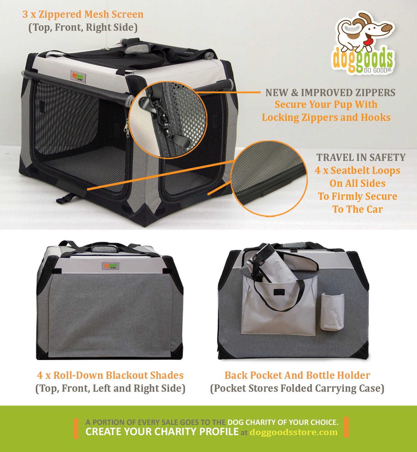 The Foldable Travel Dog Crate