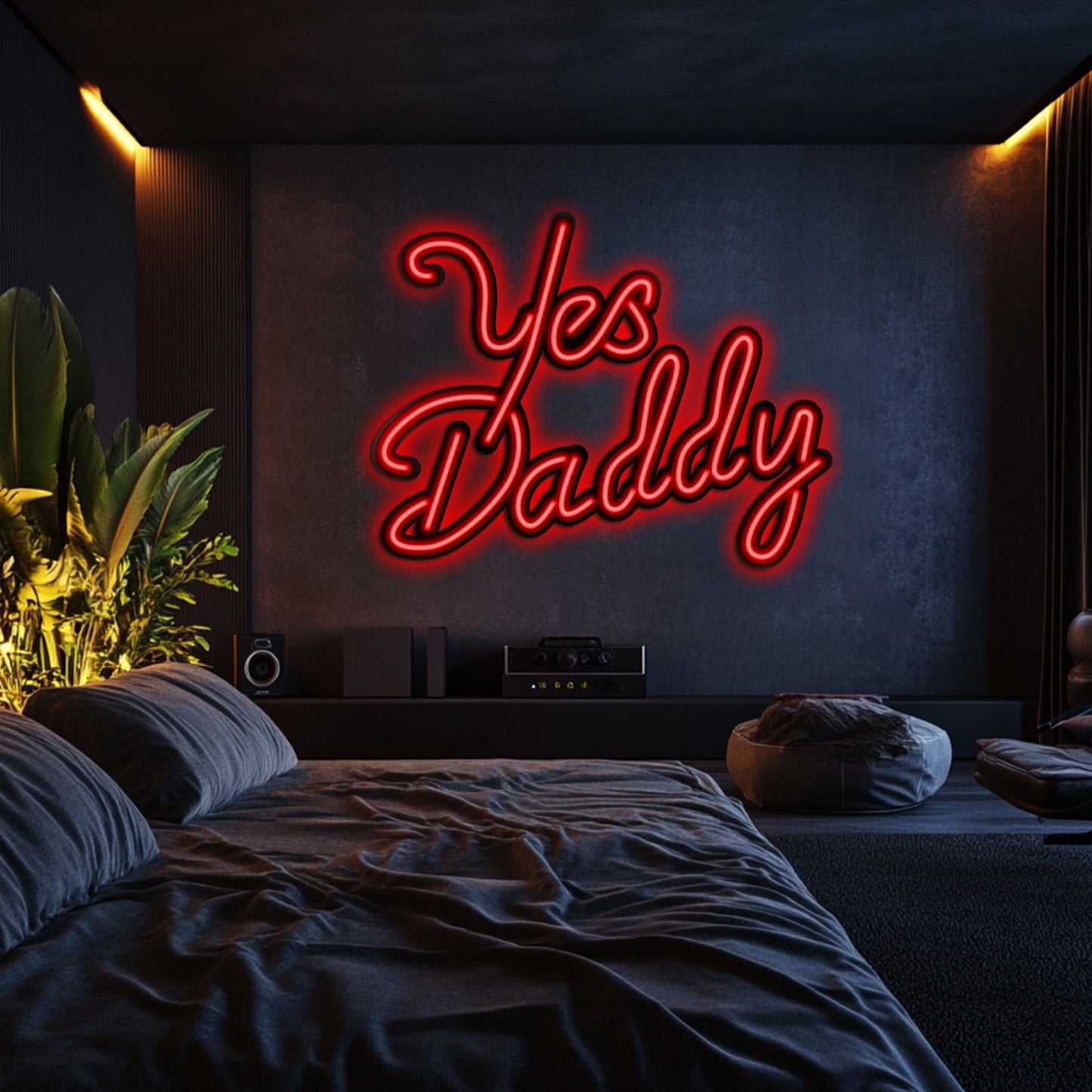 Yes Daddy Metal Neon Wall Art