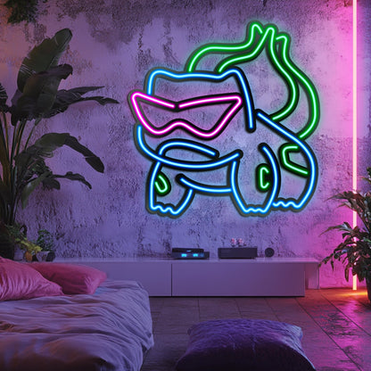 Bulbasaur Metal Neon Wall Art