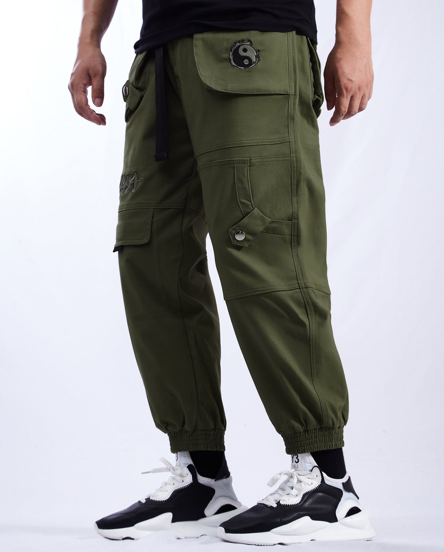 Yin Yang Army Green Cargo Pants