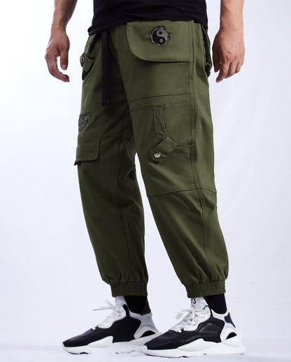 Yin Yang Army Green Cargo Pants