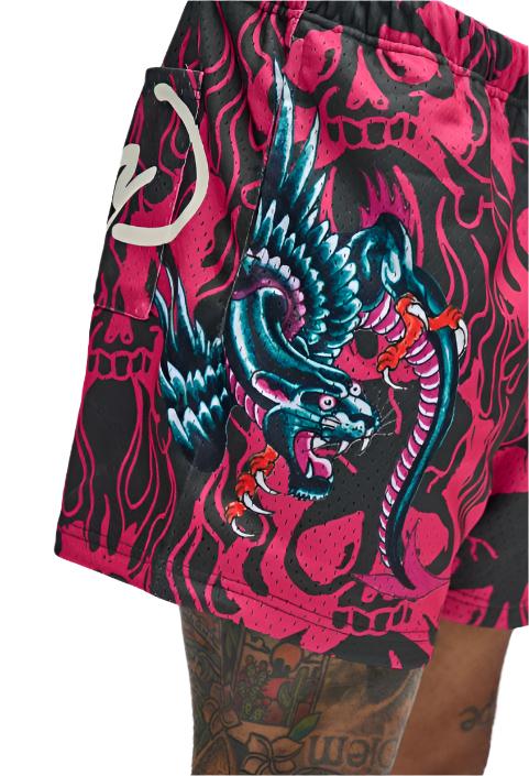 PANTHER/SKULL/DRAGON MENS MESH SHORT