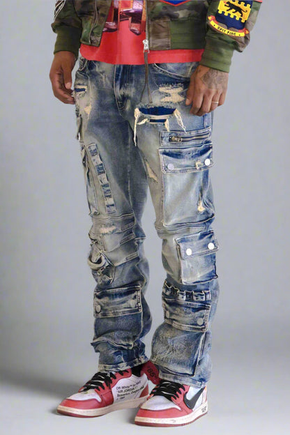 Utility Cargo Multi Denim Pants