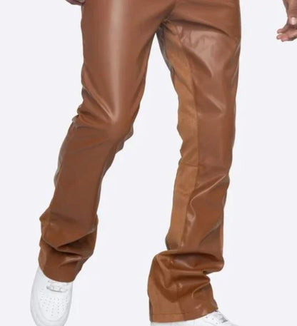 Vegan Leather Flare Pants