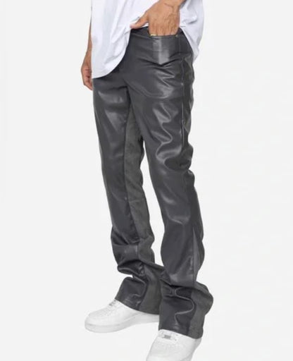 Vegan Leather Flare Pants