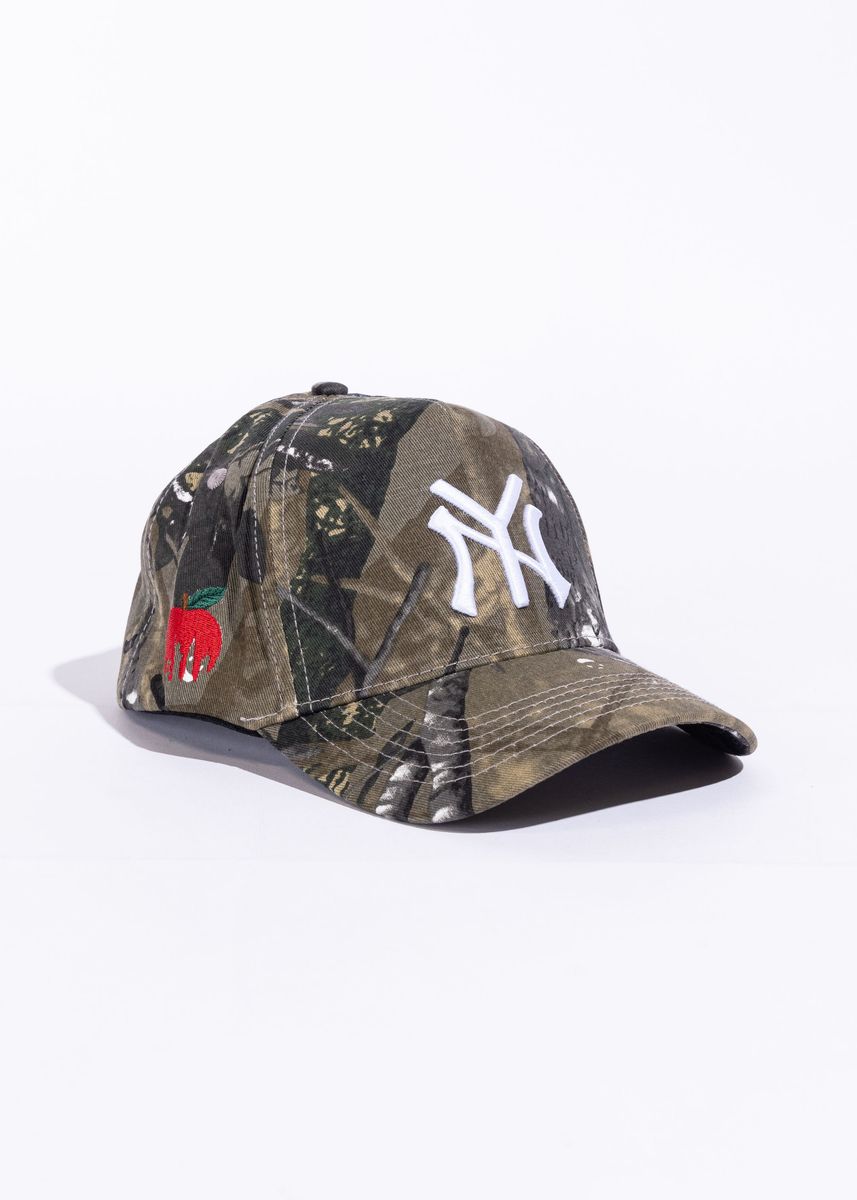 Unisex New York NY Real Apple Tree Camo Snapback Hat