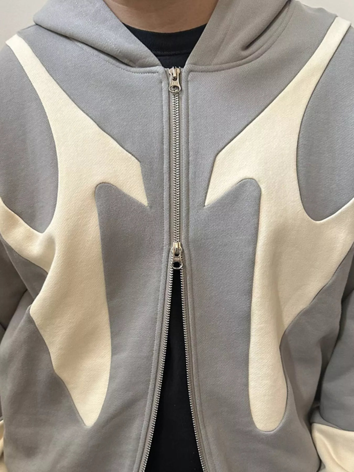 Men's oversized color-block hoodie