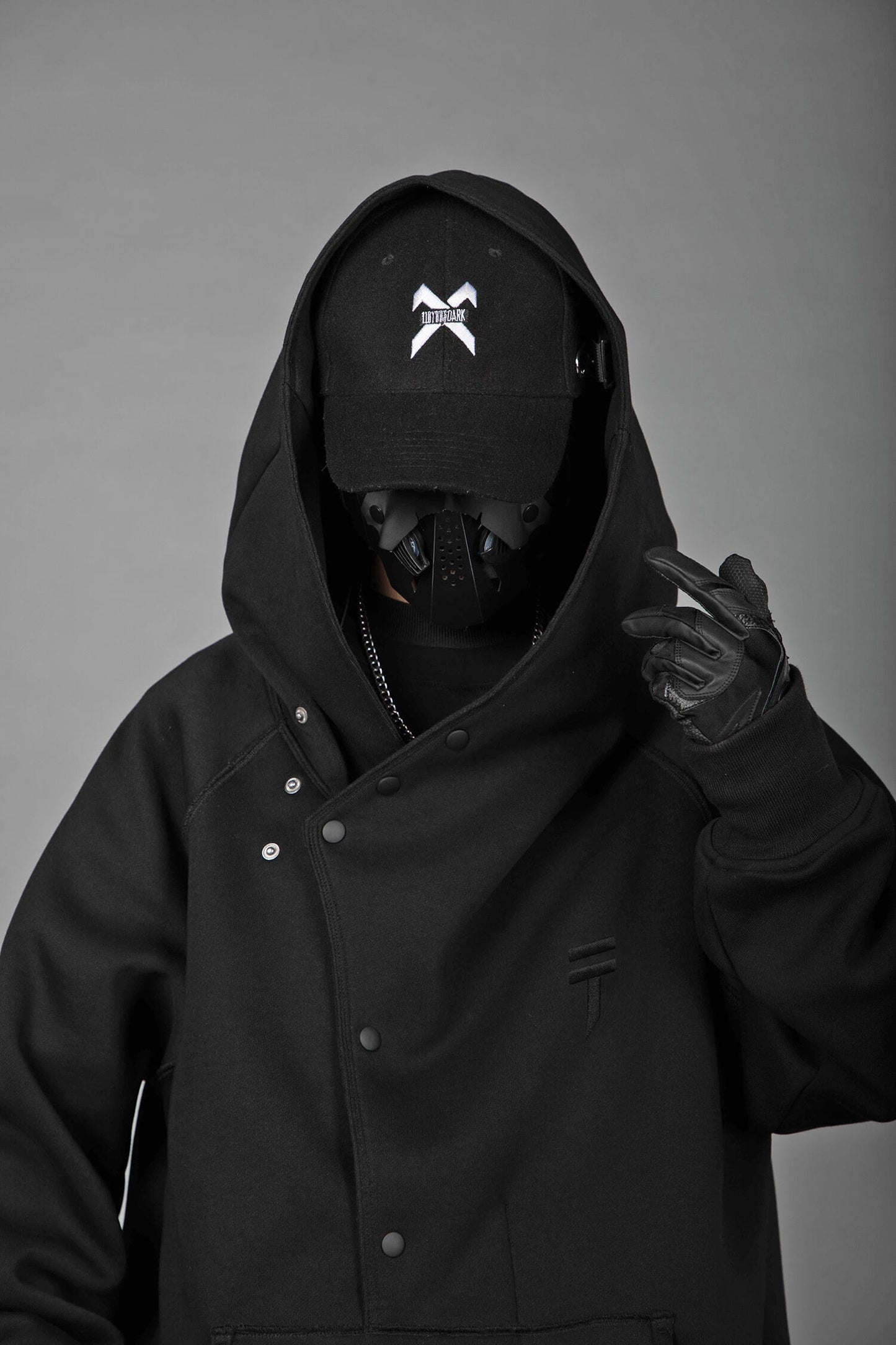 Layered Hoodie | Black